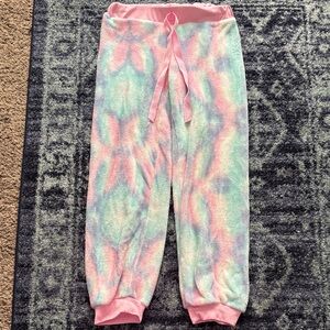 Kensie Girl Pink and White Fuzzy Pants (For kids)